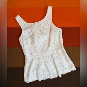 Lilly Pulitzer Ashton ruffle eyelet tank